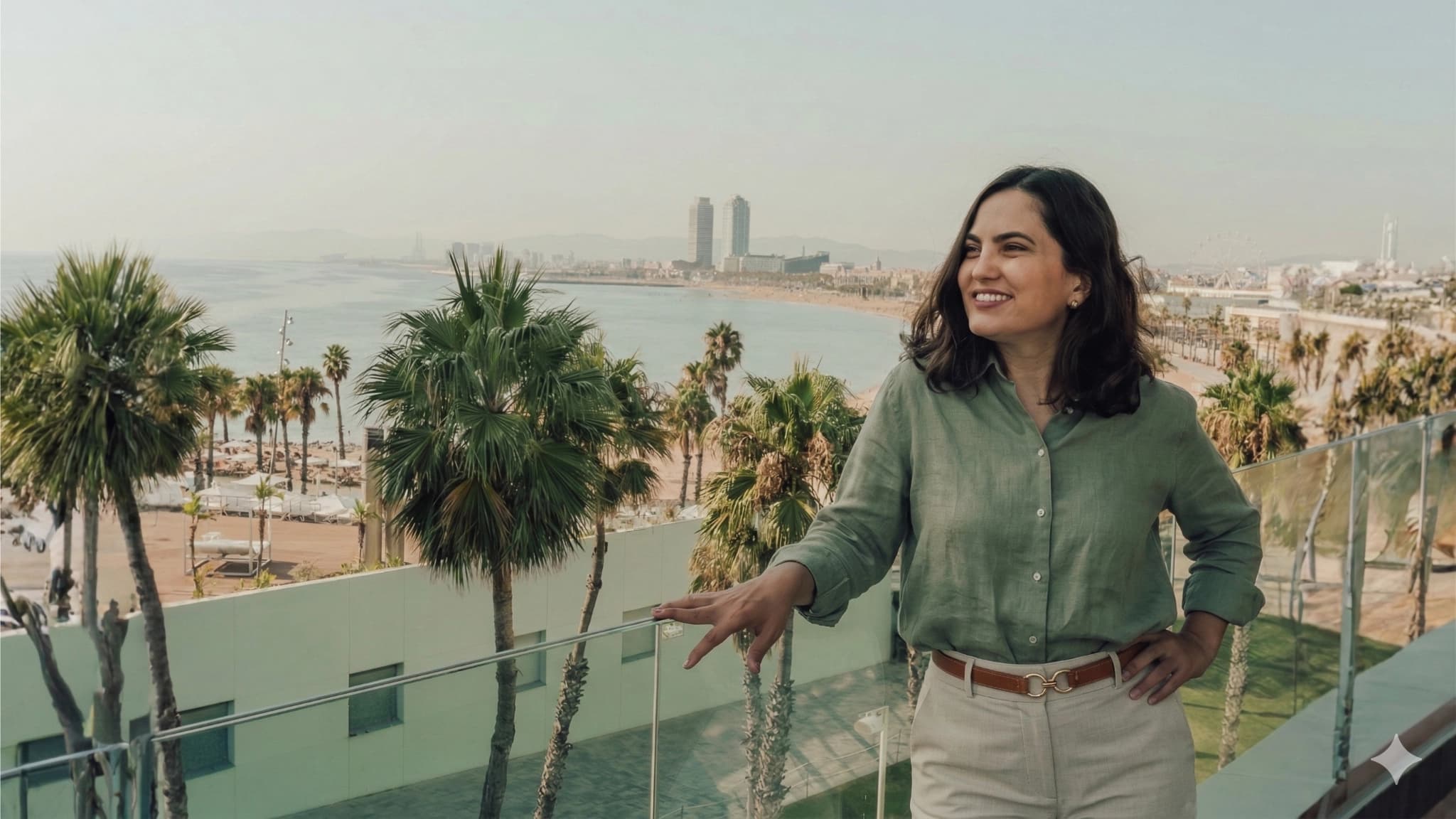 Mentoria de Carreira Carol Moreira. Imagem de Carol Moreira em Barcelona, representando clareza, posicionamento e direção para a carreira internacional.